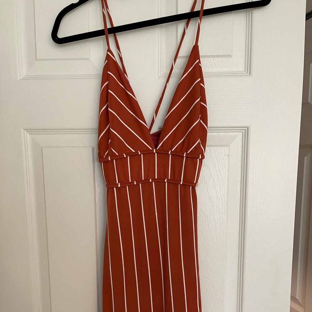 Orange mini dress